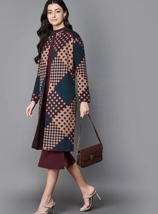 MADAME Knitted Bodycon Dress with Shrug